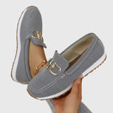 Solidónia™ | Mocassim desportivo com fivela dourada