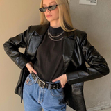 Liana™ | Blazer Descontraído para Mulher | Preto