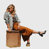 Casilda™ | Botim Vintage de Salto Grosso com Fivelas