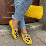 Sonia™ | Sapatilhas com Estampado Animal e Fivela Decorativa