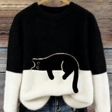 Carolina™ | Camisola Oversize Elegante com Gato