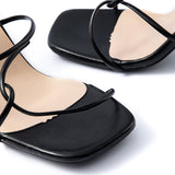 Sapatos de salto alto sem tira no tornozelo, com biqueira aberta