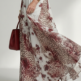 Tabita™ | Vestido Maxi Floral de Manga Comprida com Saia Volumosa