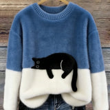 Carolina™ | Camisola Oversize Elegante com Gato