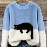 Carolina™ | Camisola Oversize Elegante com Gato