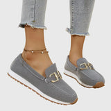 Solidónia™ | Mocassim desportivo com fivela dourada