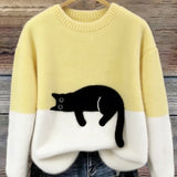 Carolina™ | Camisola Oversize Elegante com Gato