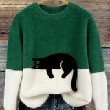 Carolina™ | Camisola Oversize Elegante com Gato