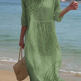 Vestido casual de senhora bordado