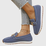 Solidónia™ | Mocassim desportivo com fivela dourada