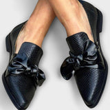 Claudia™ | Mocassins Elegantes com Laço Decorativo