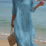 Vestido casual bordado de senhora