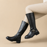 Domitila™ | Botas Altas Confortáveis com Fecho Traseiro