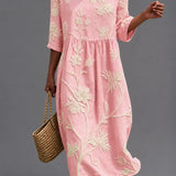 Vestido casual de senhora com estampado floral