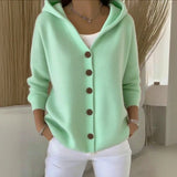 Josefina™ | Cardigan em Algodão com Botões Contrastantes