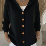 Josefina™ | Cardigan em Algodão com Botões Contrastantes