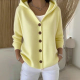 Josefina™ | Cardigan em Algodão com Botões Contrastantes