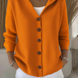 Josefina™ | Cardigan em Algodão com Botões Contrastantes