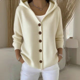 Josefina™ | Cardigan em Algodão com Botões Contrastantes