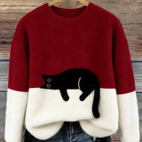 Carolina™ | Camisola Oversize Elegante com Gato