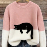 Carolina™ | Camisola Oversize Elegante com Gato