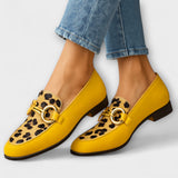 Sonia™ | Sapatilhas com Estampado Animal e Fivela Decorativa