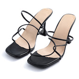 Sapatos de salto alto sem tira no tornozelo, com biqueira aberta
