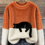 Carolina™ | Camisola Oversize Elegante com Gato