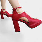 Lopez™ | Sapatos de Salto Grosso Multicoloridos