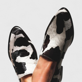 Mafalda™ | Mocassins elegantes com salto baixo e padrão animal