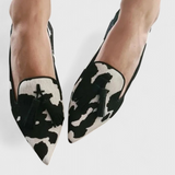 Filomena™ | Mocassins elegantes com biqueira pontiaguda e design bicolor