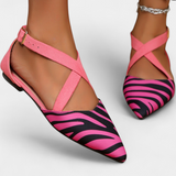 Fenna™ | Sabrinas com Padrão de Zebra e Tiras Cruzadas