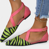 Fenna™ | Sabrinas com Padrão de Zebra e Tiras Cruzadas
