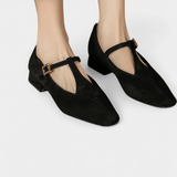 Elly™ | Sapatos de salto baixo com tira e fivela