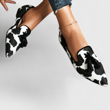 Filomena™ | Mocassins elegantes com biqueira pontiaguda e design bicolor