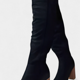 Calliope™ | Botas de Salto Grosso até ao Joelho