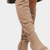 Calliope™ | Botas de Salto Grosso até ao Joelho