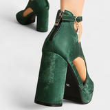 Lopez™ | Sapatos de Salto Grosso Multicoloridos