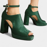 Lopez™ | Sapatos de Salto Grosso Multicoloridos
